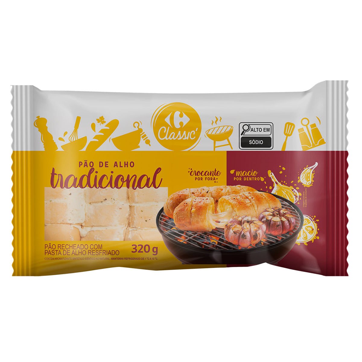 PAO DE ALHO TRADICIONAL PAN E FASO 320G / PANE AL AGLIO TRADIZIONALE PAN E FASO 320G