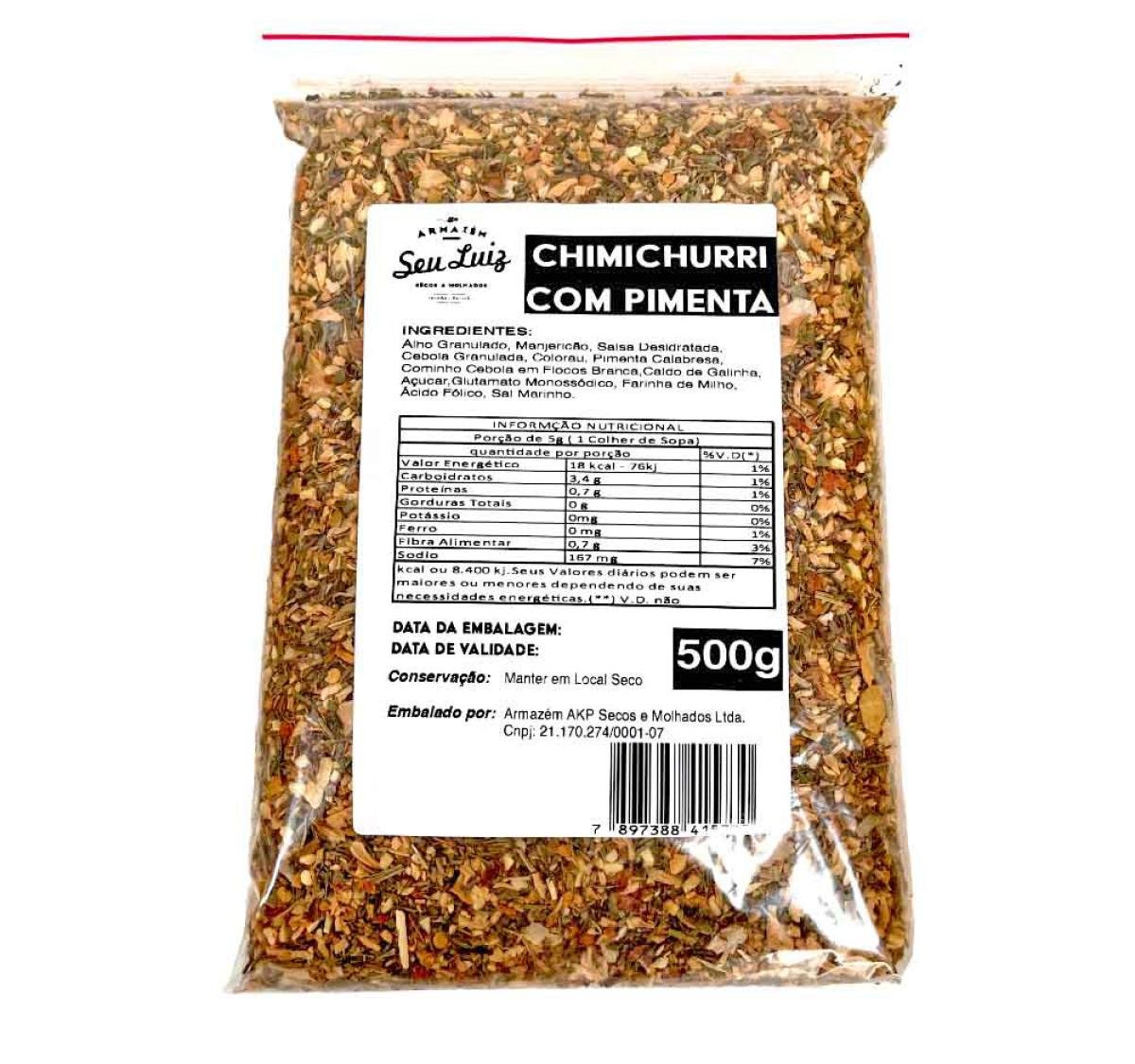 CHIMICHURRI COM PIMENTA CECOTI 500G  / CHIMICHURRI CON PEPPE CECOTI 500G